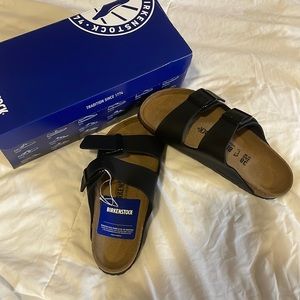 These are brand new, never worn, Birkenstock sandals.